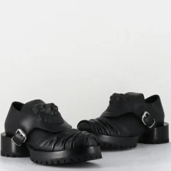 Derbies en Cuir lion noires - Talon : 9.5cm