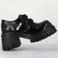 Derbies en Cuir M6349 noires - Talon : 5.5cm