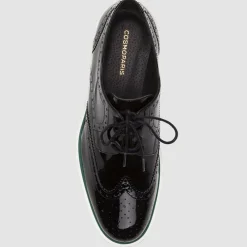 Derbies en Cuir Vernis Vallea noires - Talon 5 cm