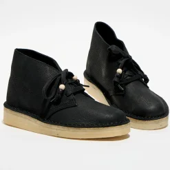 Desert boots en Velours de Cuir Coal noires