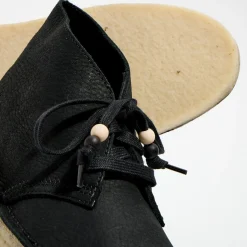Desert boots en Velours de Cuir Coal noires