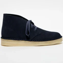 Desert boots en Velours de Cuir Coal marine