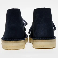Desert boots en Velours de Cuir Coal marine