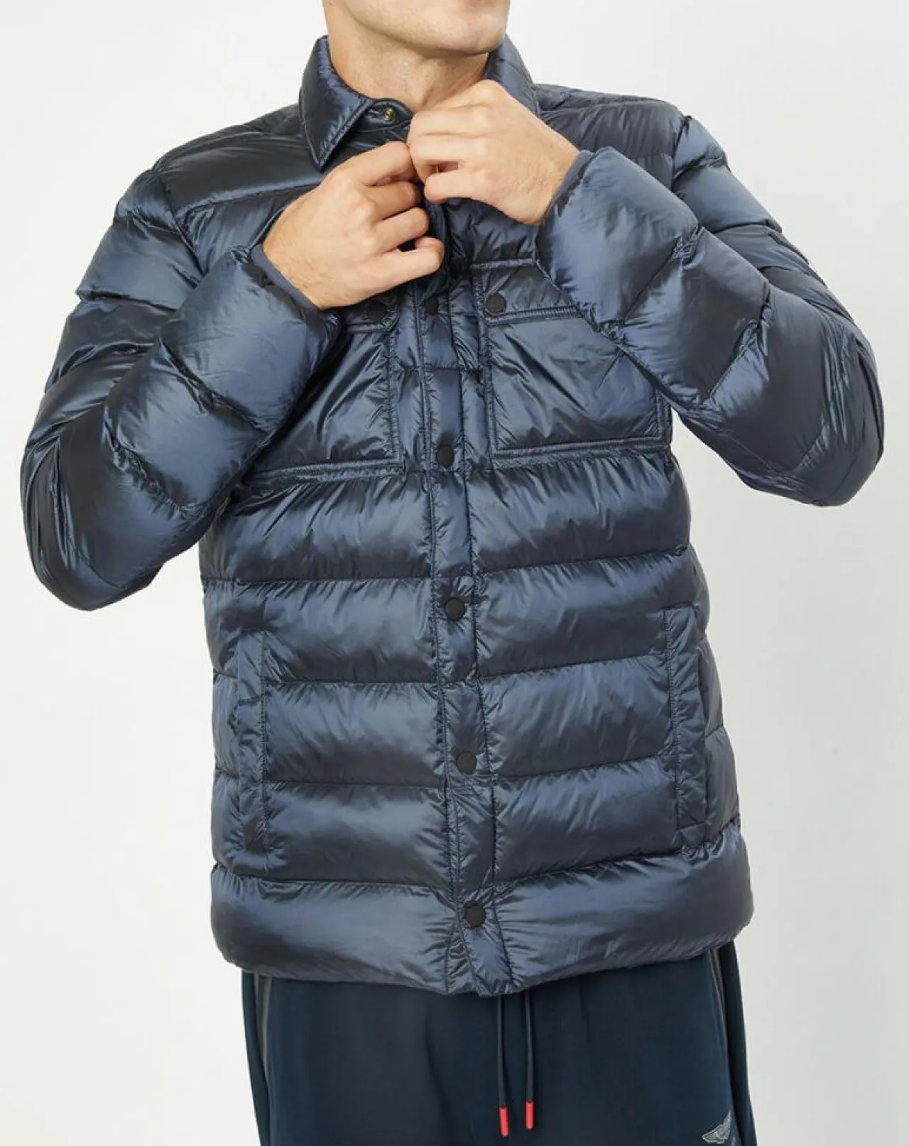 Doudoune Aston Martin Racing Shiny bleue