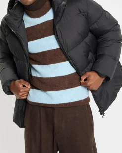 Doudoune courte à capuche Puffer noire