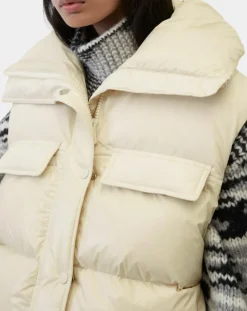 Doudoune courte sans manches Colh beige