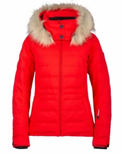 Doudoune de ski Traqui fausse fourrure incandescent