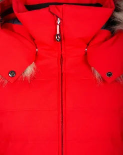 Doudoune de ski Traqui fausse fourrure incandescent