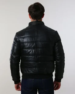 Doudoune en Cuir Brad noire