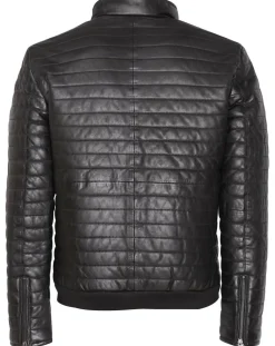 Doudoune en Cuir Camilo noire