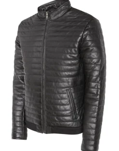 Doudoune en Cuir Camilo noire