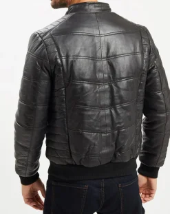 Doudoune en Cuir Giorgio noire