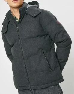 Doudoune en Flanelle Puffer gris foncé