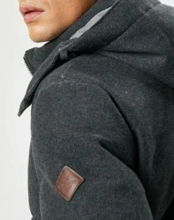 Doudoune en Flanelle Puffer gris foncé