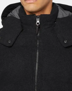 Doudoune en Flanelle Puffer gris foncé