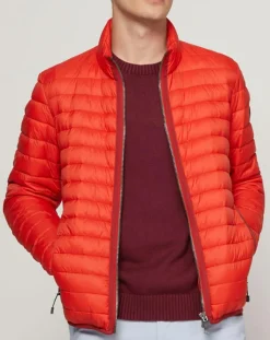 Doudoune light manches longues rouge