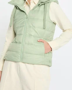 Doudoune Light sans manches vert clair