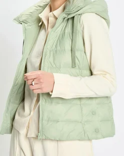 Doudoune Light sans manches vert clair