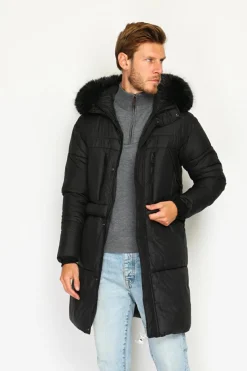 Doudoune longue avec isolation thermique jusqu'à -20 °C noir