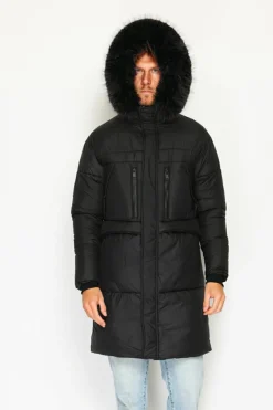 Doudoune longue avec isolation thermique jusqu'à -20 °C noir