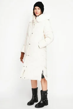 Doudoune longue crème