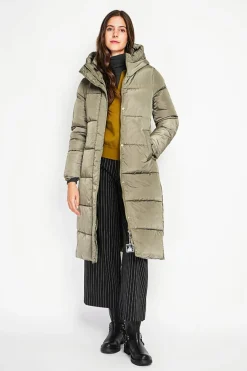 Doudoune longue kaki