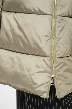 Doudoune longue kaki