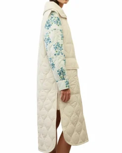 Doudoune longue sans manches padded beige