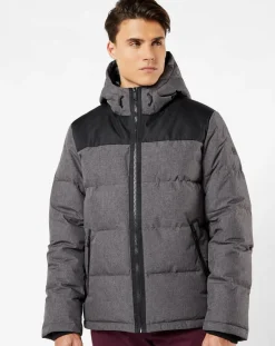 Doudoune Mix Media Hoody grise