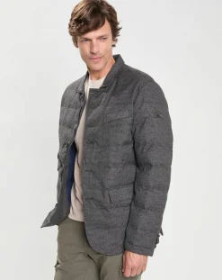 Doudoune Pied de Poule gris moyen