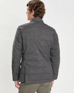 Doudoune Pied de Poule gris moyen