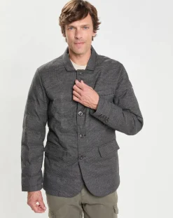 Doudoune Pied de Poule gris moyen