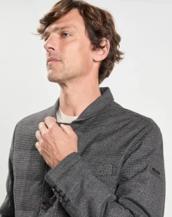 Doudoune Pied de Poule gris moyen