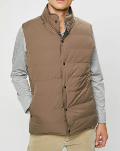 Doudoune Réversible en Laine mélangée gris/marron