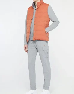 Doudoune Réversible gris/rouille