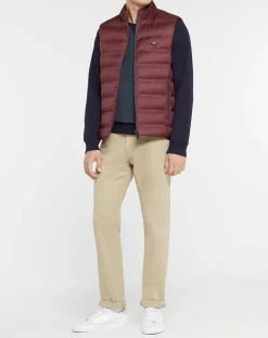 Doudoune sans manches bordeaux