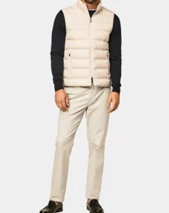 Doudoune sans manches écrue