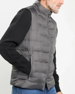 Doudoune sans manches gris foncé