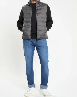 Doudoune sans manches gris foncé