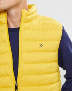 Doudoune sans manches jaune