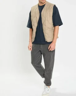 Doudoune sans manches légère beige