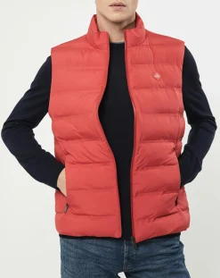 Doudoune sans manches rouge