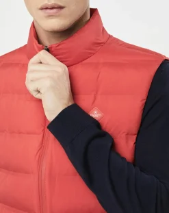 Doudoune sans manches rouge