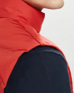 Doudoune sans manches rouge