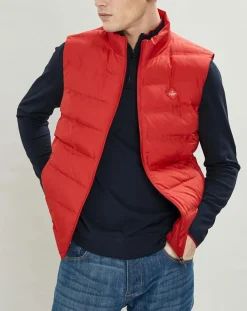 Doudoune sans manches rouge