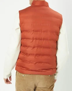 Doudoune sans manches unie orange