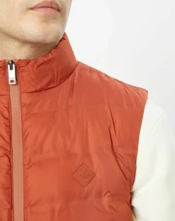 Doudoune sans manches unie orange