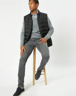 Doudoune sans manches unie noire