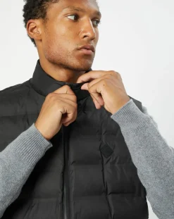 Doudoune sans manches unie noire