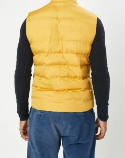 Doudoune sans manches unie jaune